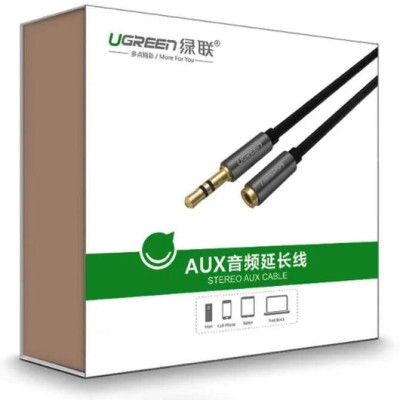 Ugreen UG10595AV118TK 3M màu Đen Cáp âm thanh 3.5mm nối dài - HÀNG CHÍNH HÃNG