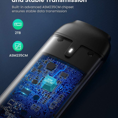 Ugreen UG70533CM298TK M.2 B-Key NGFF ra type c 3.1 gen 2 và usb 3.0 hộp ổ cứng ssd - HÀNG CHÍNH HÃNG