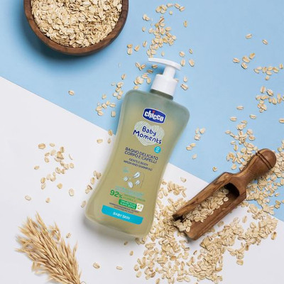 Sữa Tắm Gội Chiết Xuất Yến Mạch 0M+ Chicco (500ml)