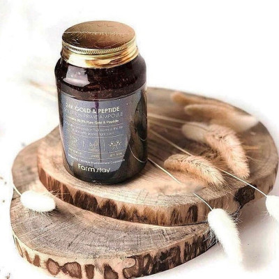 Tinh Chất Dưỡng Trắng Ngăn Ngừa Lão Hóa Farmstay 24k Gold & Peptide Perfect Ampoule 250ml – Hàng Chính Hãng