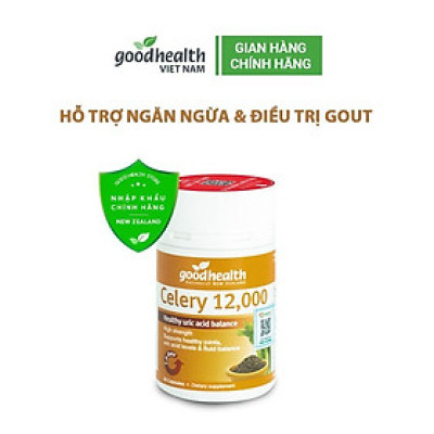 Viên uống hạt cần tây Goodhealth Celery 12000 60v- Giảm nhanh cơn đau Gout, kiểm soát Axit uric và mỡ máu [CHÍNH HÃNG]