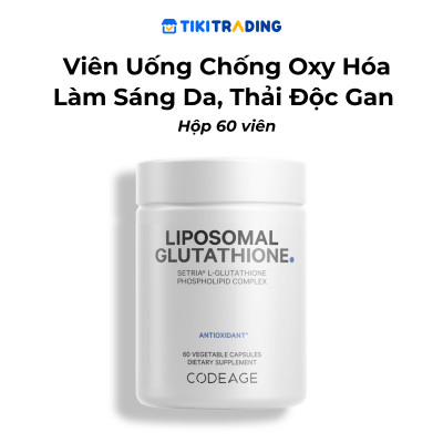 Viên Uống Chống Oxy Hóa, Làm Sáng Da, Thải Độc Gan Codeage Liposomal Glutathione (60 Viên)