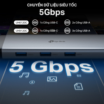 Bộ Chuyển Đổi HUB USB Type C TP-Link UH5020C /  UH7020C HUB kết nối nhiều cổng cho PC/Laptop - Hàng chính hãng
