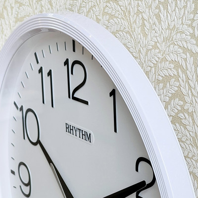 Đồng hồ treo tường Nhật Bản Rhythm CMG494NR03 Kt 36.0 x 4.4cm, 855g Vỏ nhựa. dùng PIN