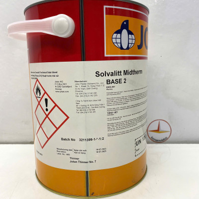Sơn chịu nhiệt Jotun Solvalitt Midtherm (260°C) Base 2 màu xanh - Blue 0139 _ 5L