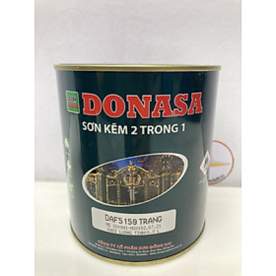 Sơn Sắt Kẽm Donasa 2 trong 1 màu DAF 5159 Trắng_800ml
