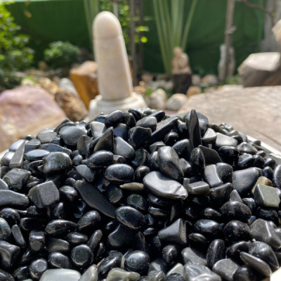 Đá bồ kết đen NHASAN màu đen huyền bí mang lại tài lộc và vận may