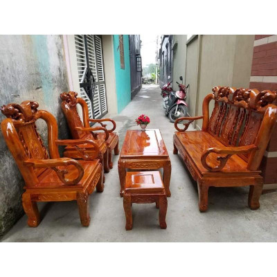 Bộ bàn ghế mẫu quốc đào tay 12 - NỘI THẤT BÌNH LONG 0988-352-210