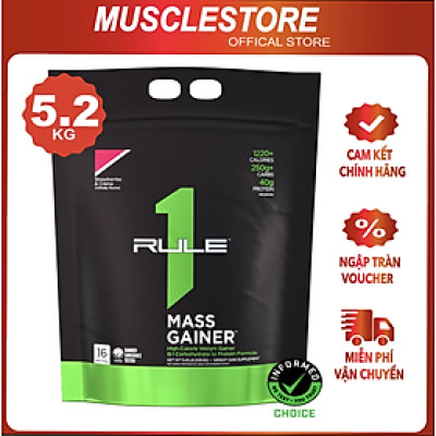 R1 Rule 1 Mass Gainer (5.2KG) Bổ Sung Calories, Protein, BCAA, Creatine Hàm Lượng Cao Giúp Tăng Cân