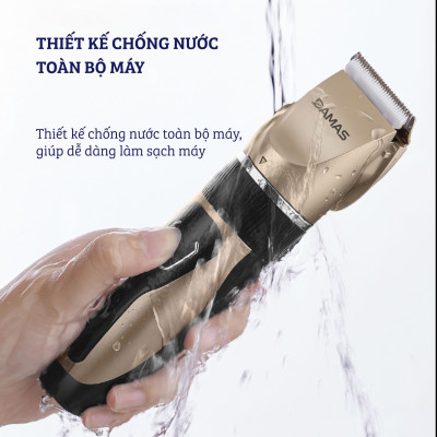 Tông Đơ Cắt Tóc Damas DH-6820 – Thiết Kế Đa Năng Chống Nước Tuyệt Đối Nhỏ Gọn, An Toàn –  Tặng Kèm Bộ Đồ Chuyên Dụng Chuẩn Salon – Hàng Chính Hãng