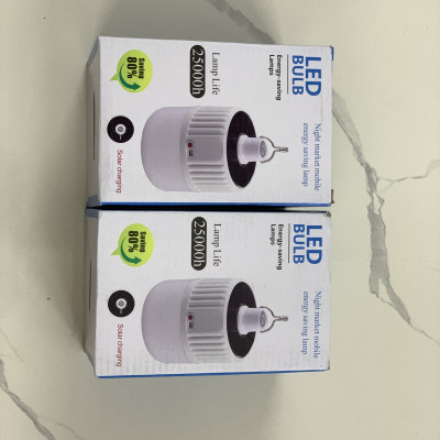 Đèn led KG62 tích điện năng lượng mặt trời siêu sáng, ánh sáng trắng có remote điều khiển và tấm pin năng lượng mặt trời / thích hợp đi vườn, cắm trại, picnic , khi nhà cúp điện 120w- Hàng chính hãng