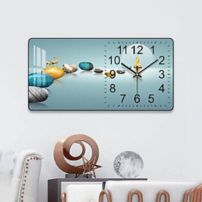 ĐỒNG HỒ TRANH hai trong một mika ka phủ bóng phong cách hiện đại kích thước 30*60cm(SD 08)