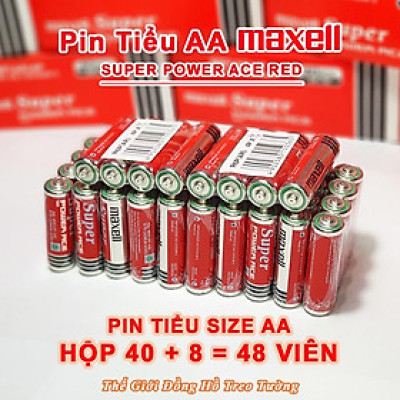 Pin tiểu Maxell AA – Hộp 40 + 8 = 48 Viên