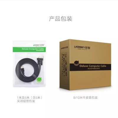 Ugreen UG11666VG105TK 2M màu Đen Cáp tín hiệu 2 đầu VGA cáp dẹt - HÀNG CHÍNH HÃNG