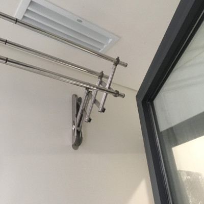 Giàn phơi gắn tường thu gọn inox Wellex Hàn Quốc JR4150 Hàng Chính Hãng