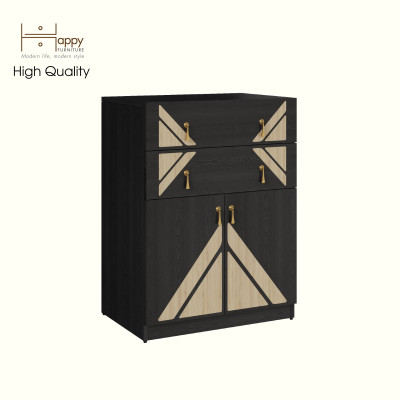 [Happy Home Furniture] CHARIS , Tủ lưu trữ 2 cửa mở - 2 ngăn kéo , 60cm x 40cm x 80cm ( DxRxC), TCM_119