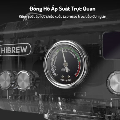 Máy Pha Cà Phê Espresso HiBREW H10A Cao Cấp Thương Hiệu Mỹ, Công suất 1350W - HÀNG NHẬP KHẨU, BẢO HÀNH 12 THÁNG