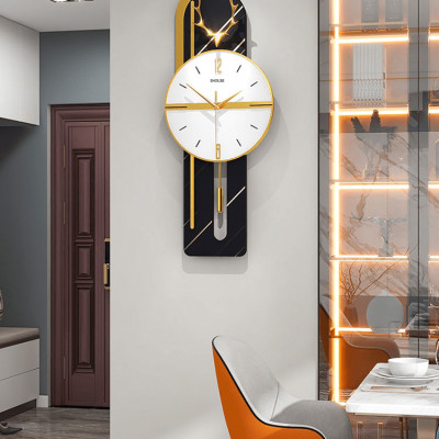 Đồng hồ treo tường trang trí nghệ thuật EA02 kim trôi không gây tiếng động decor cho phòng khách