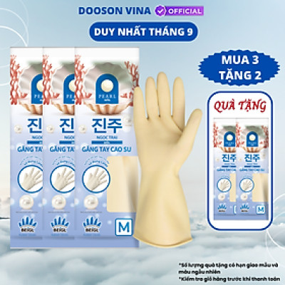 Mua 3 Tặng 2 - Găng Tay Cao Su Tay Lửng Ngọc Trai Size M