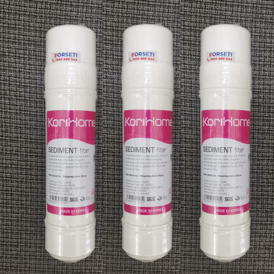 Combo 3 lõi lọc nước Sediment Korihome - Hàng chính hãng Dùng được cho tất cả các dòng máy lọc nước RO hệ lõi cắm nhanh