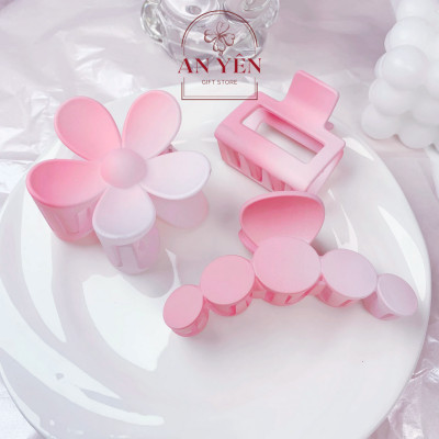 Set Quà Tặng Kẹp Tóc Hồng Phối Trắng No.11 Tặng Sinh Nhật Người Yêu 20/10 8/3, Quà Tặng Học Viên