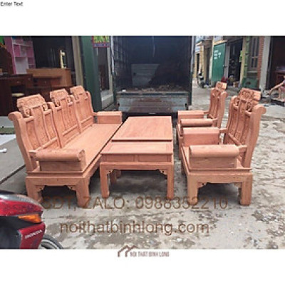 Bàn ghế gỗ phòng khách âu á hộp kiểu như ý gỗ hương đá