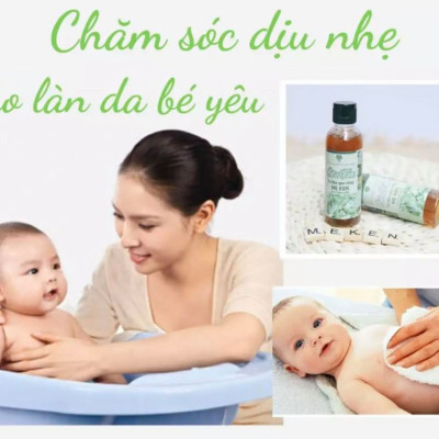 SỮA TẮM LÁ KHỔ QUA RỪNG MẸ KEN -500ML (hỗ trợ  Trị rôm sẩy cho bé ,hăm tả, ngứa da)