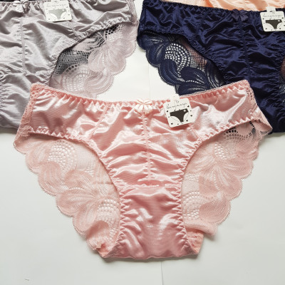 combo 5 chiếc quần lót ren lụa đính nơ phong cách tiểu thư cực xinh