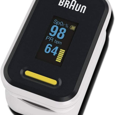 MÁY ĐO NỒNG ĐỘ OXY TRONG MÁU (Sp02) và NHỊP TIM kẹp ngón tay Braun Hàng Chính Hãng
