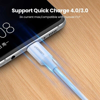 Ugreen UG60552US300TK 2m 5A cáp usb type c revolution 2.0 vỏ abs màu trắng - HÀNG CHÍNH HÃNG