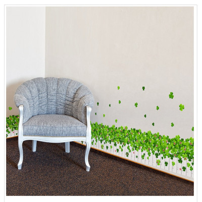 Decal dán chân tường Cỏ ba lá AmyShop DCT035 - 2 bộ(25 x 240cm)