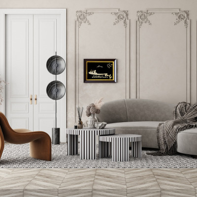 Quà tặng sinh nhật cao cấp: Tranh chữ Mẹ thư pháp mạ- vàng 24K