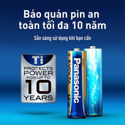 Vỉ Pin kiềm Panasonic Alkaline Evolta AA LR6EG/2B-V (2 viên/10 viên) - Hàng chính hãng