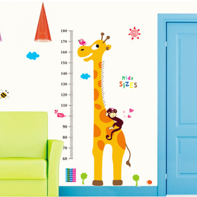 Decal dán tường thước đo hươu cao cổ