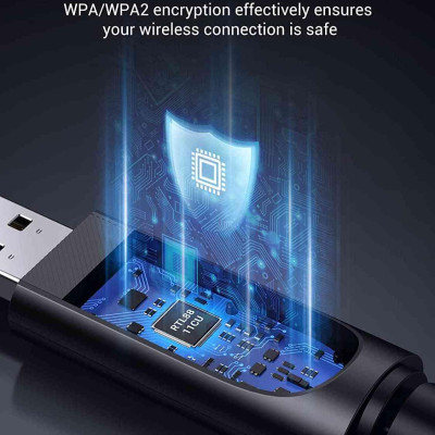 Ugreen UG90339CM496TK AC650 Màu Đen USB wifi dành cho laptop , PC có ăngten 6dBi hổ trợ chuẩn 2.4Ghz và 5Ghz - HÀNG CHÍNH HÃNG