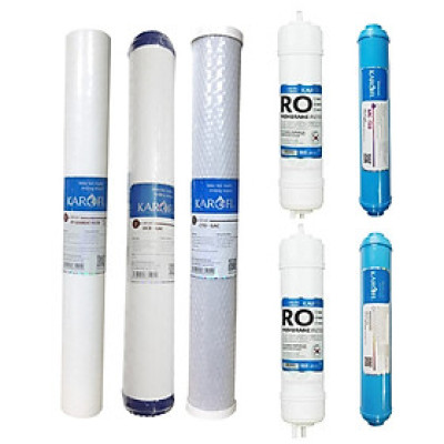 Combo 7 Lõi Lọc Nước Dành Cho Máy Lọc Nước Bán Công Nghiệp Karofi KT-KB30 - Hàng Chính Hãng