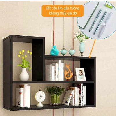 Kệ Để Sách Treo Tường Hiện Đại Tundo CTKT181 KT 62cm x 80cm x 15cm