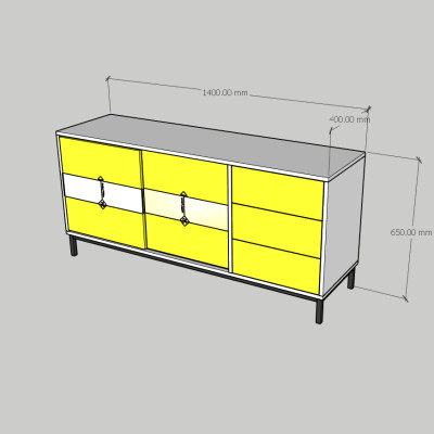 [Happy Home Furniture] TAKO, Kệ TV 2 cánh lùa - chân sắt , 140cm x 40cm x 65cm ( DxRxC), KTV_037