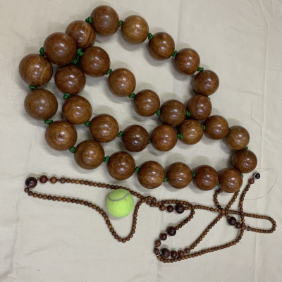 Vòng Lắc Eo Hạt Gỗ Hương Cao Cấp - Vòng 30 hạt 7cm ( video , hình thật )