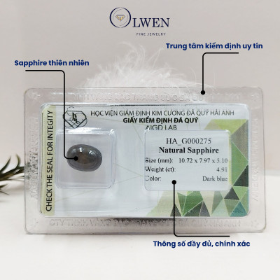 Viên đá Sapphire thiên nhiên HA-G000275