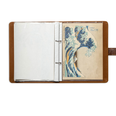 hoa ta - Bìa Da Đông Á Danh Hoạ Kèm Bộ 10 Tranh Khắc Gỗ Nhật In Trên Giấy Washi