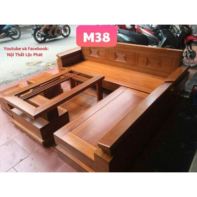 Bàn ghế Phòng Khách bộ góc sồi mẫu 89