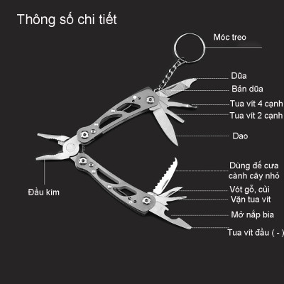 Kìm đa năng ABG cao cấp chống gỉ nhỏ gọn tiện lợi chuyên dụng cho các hoạt động ngoài trời