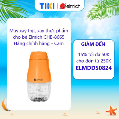 Máy xay thịt, xay thực phẩm cho bé Elmich CHE-8665, 6 lưỡi inox 304 xay nhanh, nhuyễn mịn, đảo trộn đồng đều các loại thực phẩm, an toàn tuyệt đối với trẻ nhỏ - Hàng chính hãng