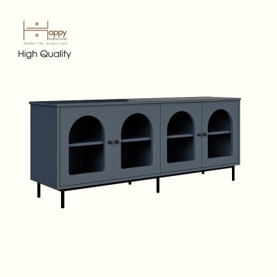 [Happy Home Furniture] SISEEL, Kệ TV 4 cánh mở - chân sắt, 160cm x 40cm x 64cm ( DxRxC), KTV_051