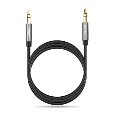 Ugreen UG10733AV119TK 1M màu Đen Cáp âm thanh 2 đầu 3.5mm dương dây tròn TPE cao cấp - HÀNG CHÍNH HÃNG