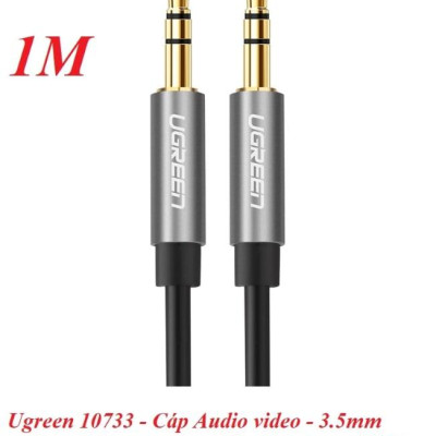 Ugreen UG10733AV119TK 1M màu Đen Cáp âm thanh 2 đầu 3.5mm dương dây tròn TPE cao cấp - HÀNG CHÍNH HÃNG