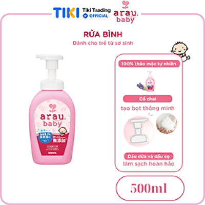 Nước rửa bình thảo mộc cho bé Arau Baby - Bình 500ml