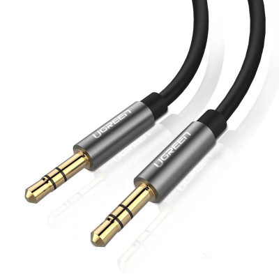 Ugreen UG10735AV119TK 2M màu Đen Cáp âm thanh 2 đầu 3.5mm dương dây tròn TPE cao cấp - HÀNG CHÍNH HÃNG