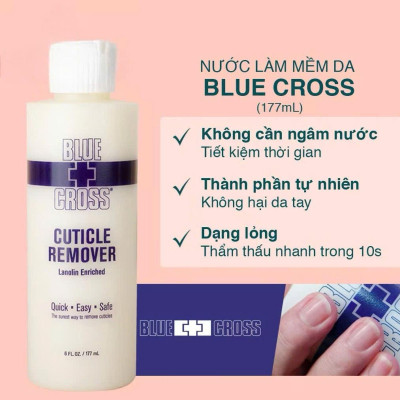 Nước Mềm Da Cao Cấp Blue Cross  177ml Chai Lỏng Vàng Làm Nail, Trắng Vàng Không Ngâm Nước Phá Gel Women